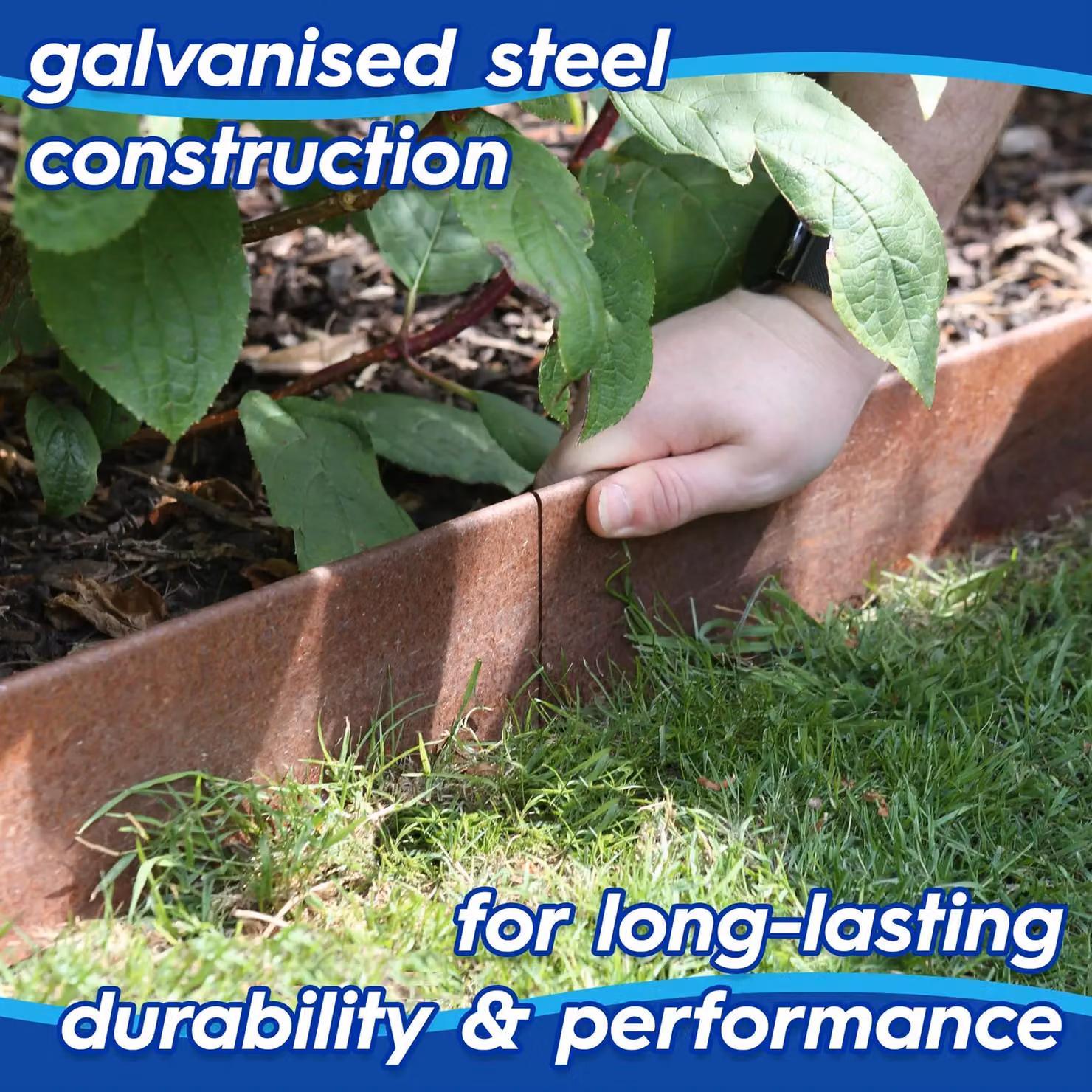Harbour Housewares 5pc Steel Lawn Edging Set in Brown – 2