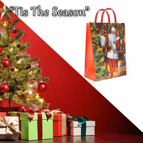 VFM e-Store Jumbo Santa Christmas Gift Bag in Red and Multicolour, W/D/H: 48 x 16 x 67 cm – 4
