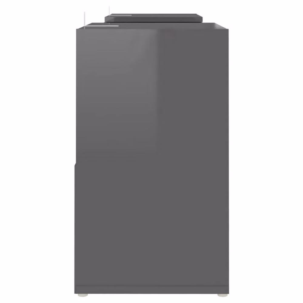 Berkfield Home Modern High Gloss Grey TV Cabinet, W/D/H: 104 x 30 x 52 cm – 4