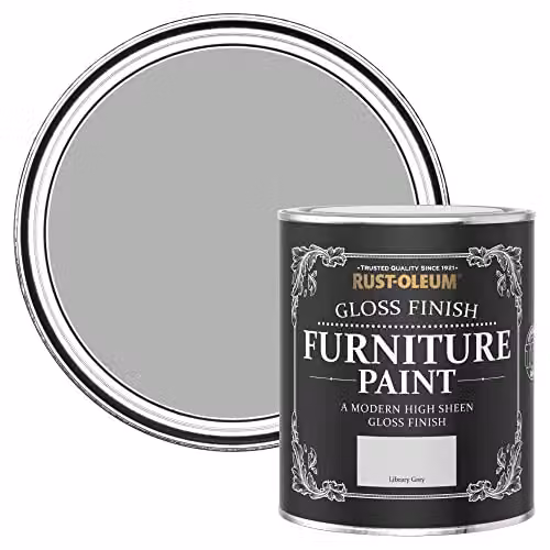 Rust-Oleum Grey Furniture and Skirting Board Paint in Gloss Finish, 750ml