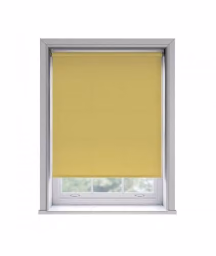 New Edge Blinds Ochre Thermal Blackout Roller Blind, W: 110 cm, H: 170 cm