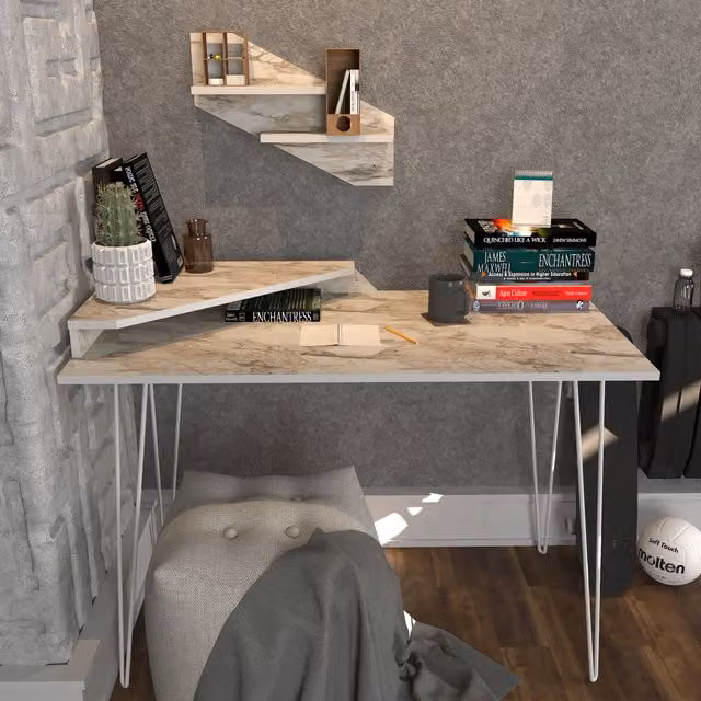 Decorotika Desalvo Computer Desk in White
