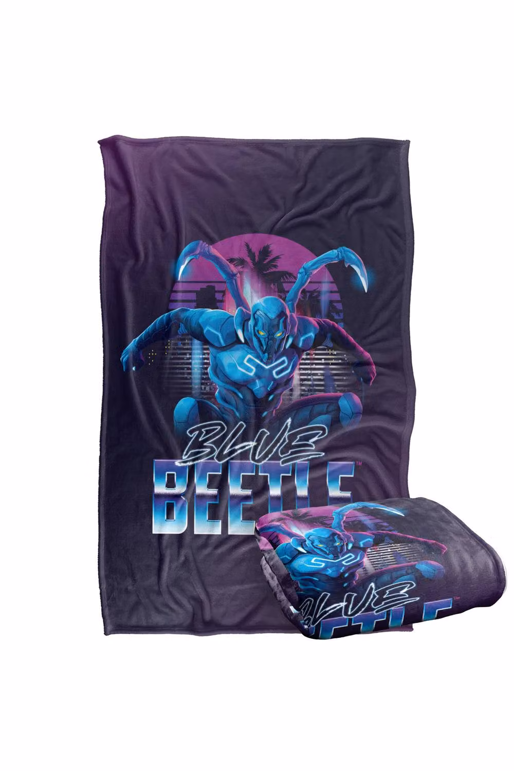 Warner Bros. Blue Beetle 2023 City Protector Silky Touch Super Soft Fleece Throw Blanket, Blue and Multicolour, W: 91 cm, D: 147 cm – 7