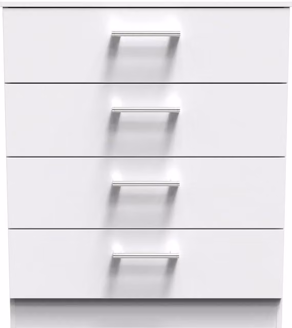 Ready Assembled 2 U Cornwall 4 Drawer Chest in White