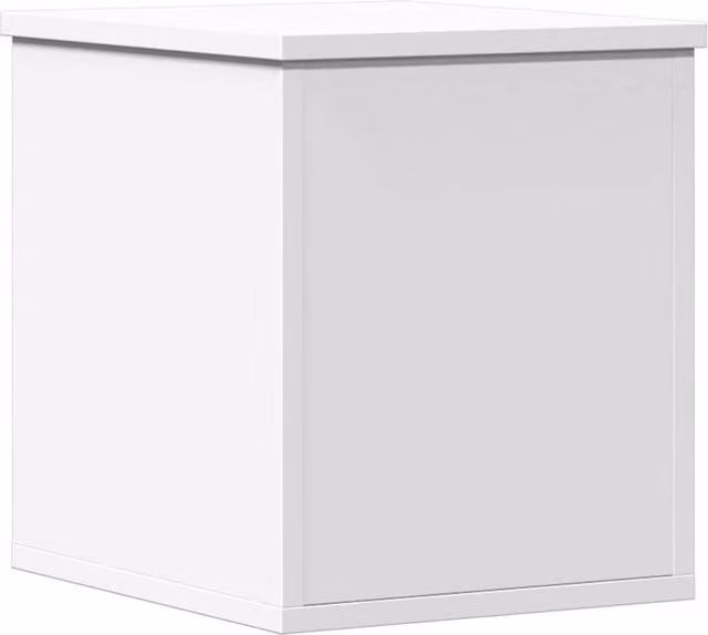 Berkfield Home White MDF Storage Box with Removable Lid W/D/H: 30 x 35 x 35 cm