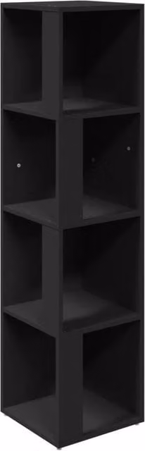 Berkfield Home Corner Cabinet in Black, W/D/H: 33 x 33 x 132 cm – 1