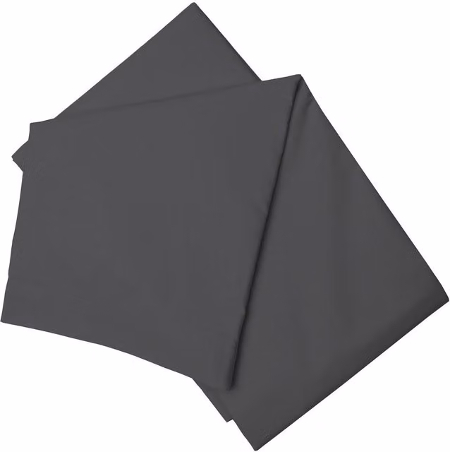 Belledorm Charcoal Brushed Cotton Flannelette Flat Sheet, W: 90 cm, L: 200 cm