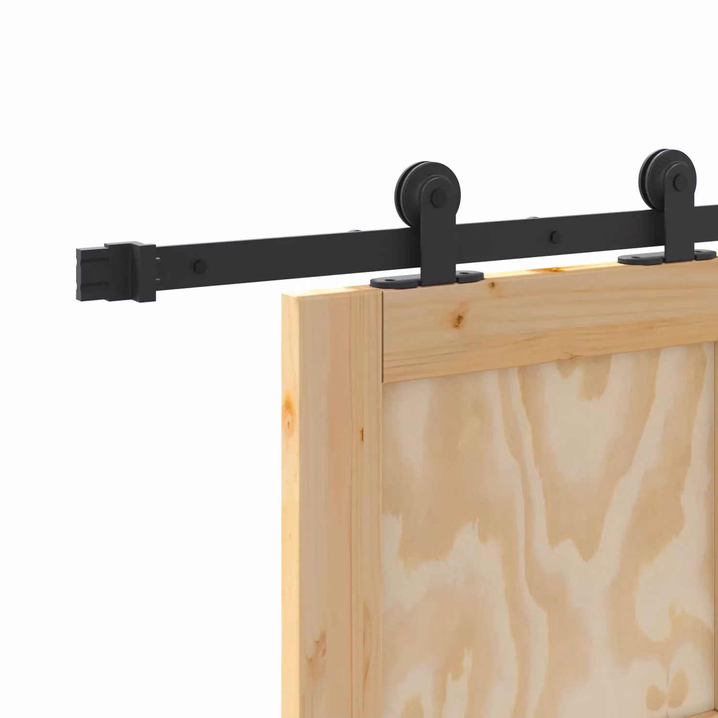 Berkfield Home Orkdal Minimalist Sliding Door in Beige Solid Wood with Hardware Set – 2