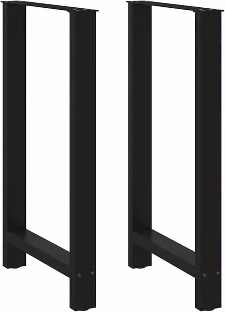 Berkfield Home Modern Black Steel Sled Base Coffee Table Legs, 2 Pieces, H: 60 cm, W: 100-101 cm – 1