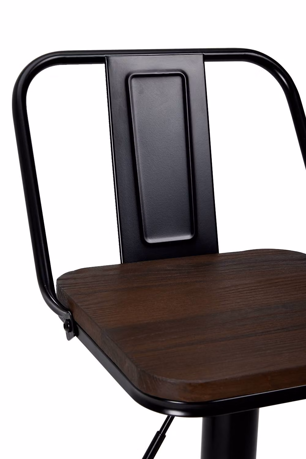 Living and Home Set of 2 Black Adjustable Swivel Bar Stools with Footrests – 4