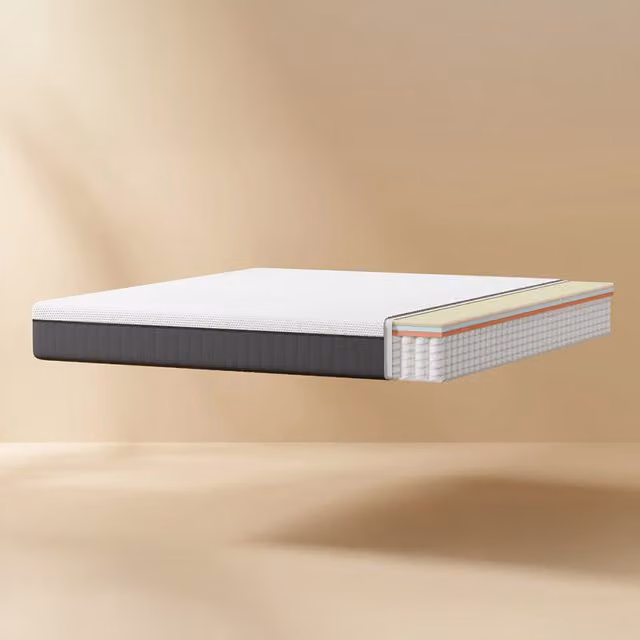 Emma Original Hybrid Mattress in White and Black, W: 180 cm, D: 200 cm