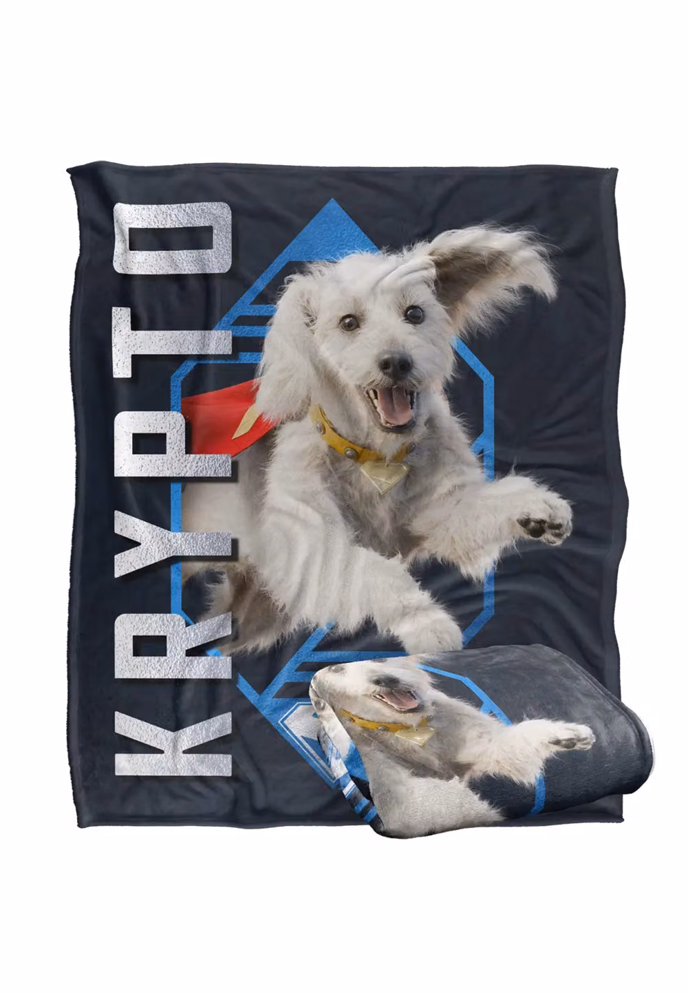 LOGOVISION Superman 2025 Krypto Diamond Silky Touch Super Soft Throw Blanket, White, W/D/H: 152 x 127 cm – 7