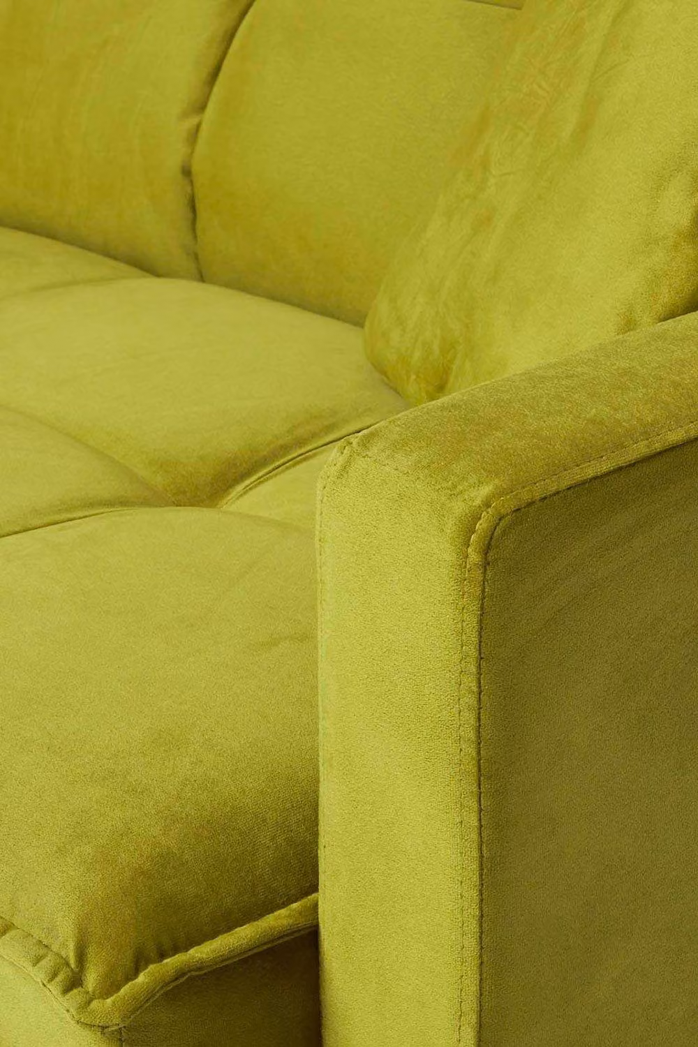 Homescapes Monty Velvet Sofa Bed in Olive Green with Metal Frame and Sleeping Function, W/D/H: 110 x 204 cm – 2