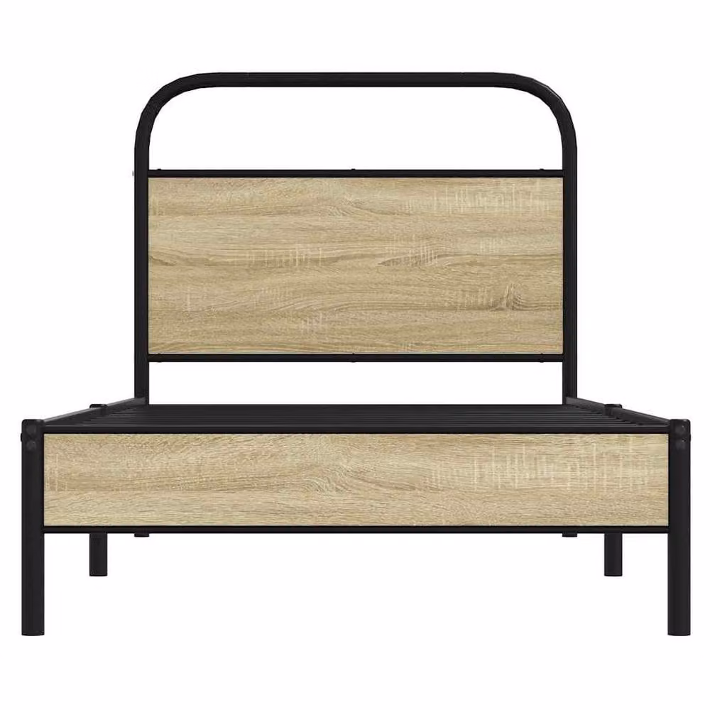 Berkfield Home Sonoma Oak Small Single Bed Frame, W/D/H: 75 x 190 cm – 3