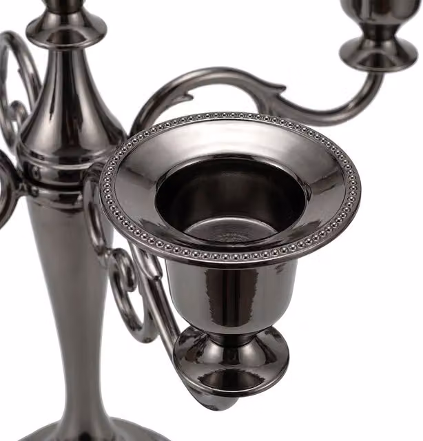 Levede Classic Metal 5-Light Taper Candle Holder Candelabra in Black