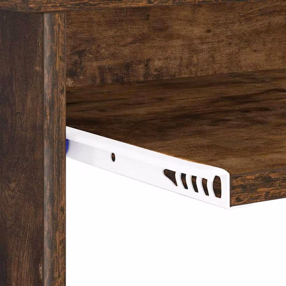 Berkfield Home Smoked Oak Computer Desk in Brown – 7