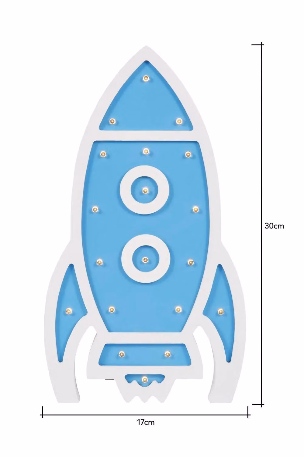 BHS Lighting Glow Rocket LED Table Lamp in Blue and White – 2