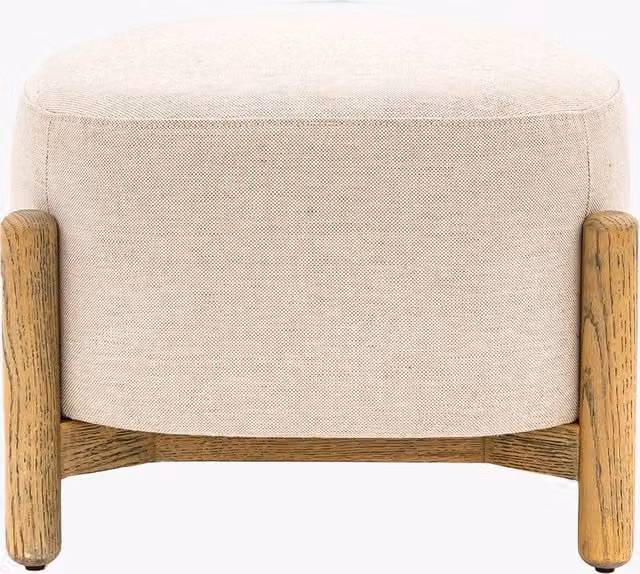 Perch & Parrow Relaxer Footstool in Sand Beige Fabric