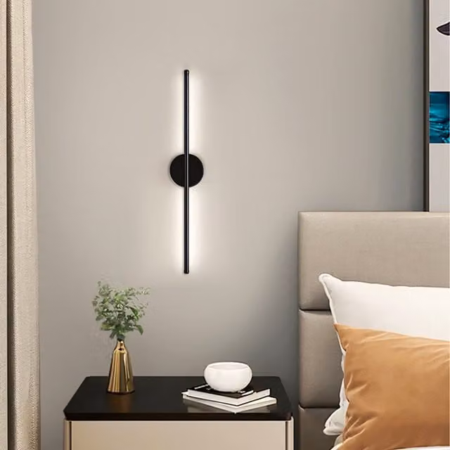 Lifeideas Linear LED Up and Down Wall Light in Black with White Light