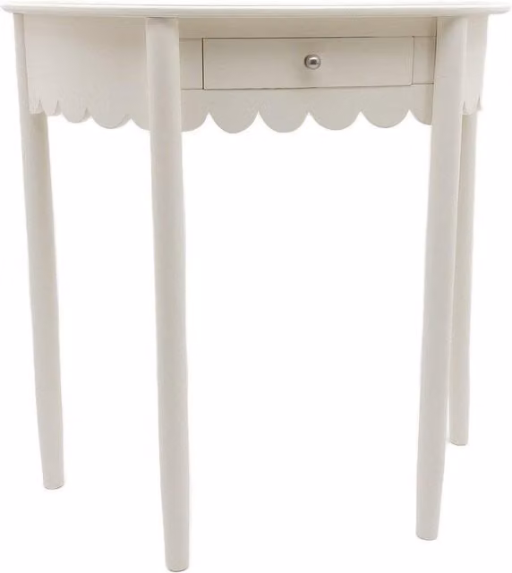 Minster Console Table in White, W: 80 cm, D: 36 cm, H: 80 cm – 1