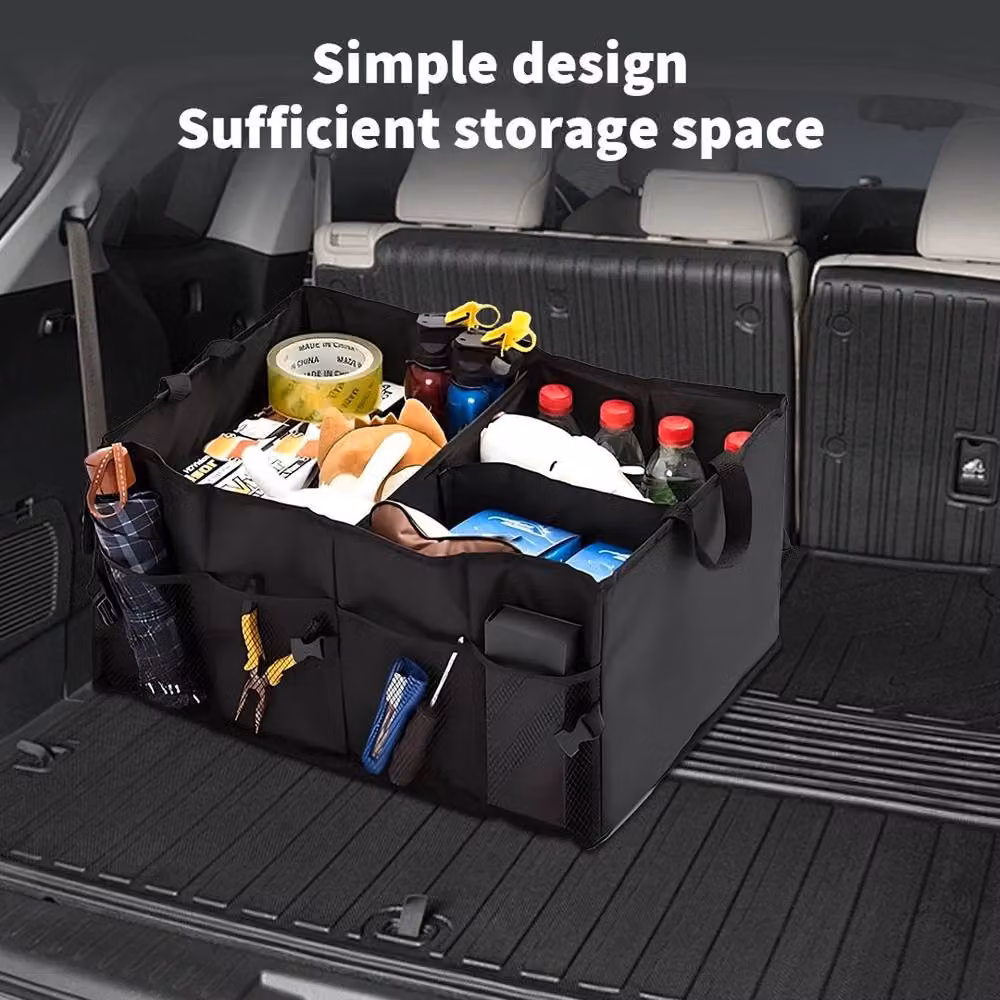 KORVIXA Foldable Car Boot Organiser in Black – 4