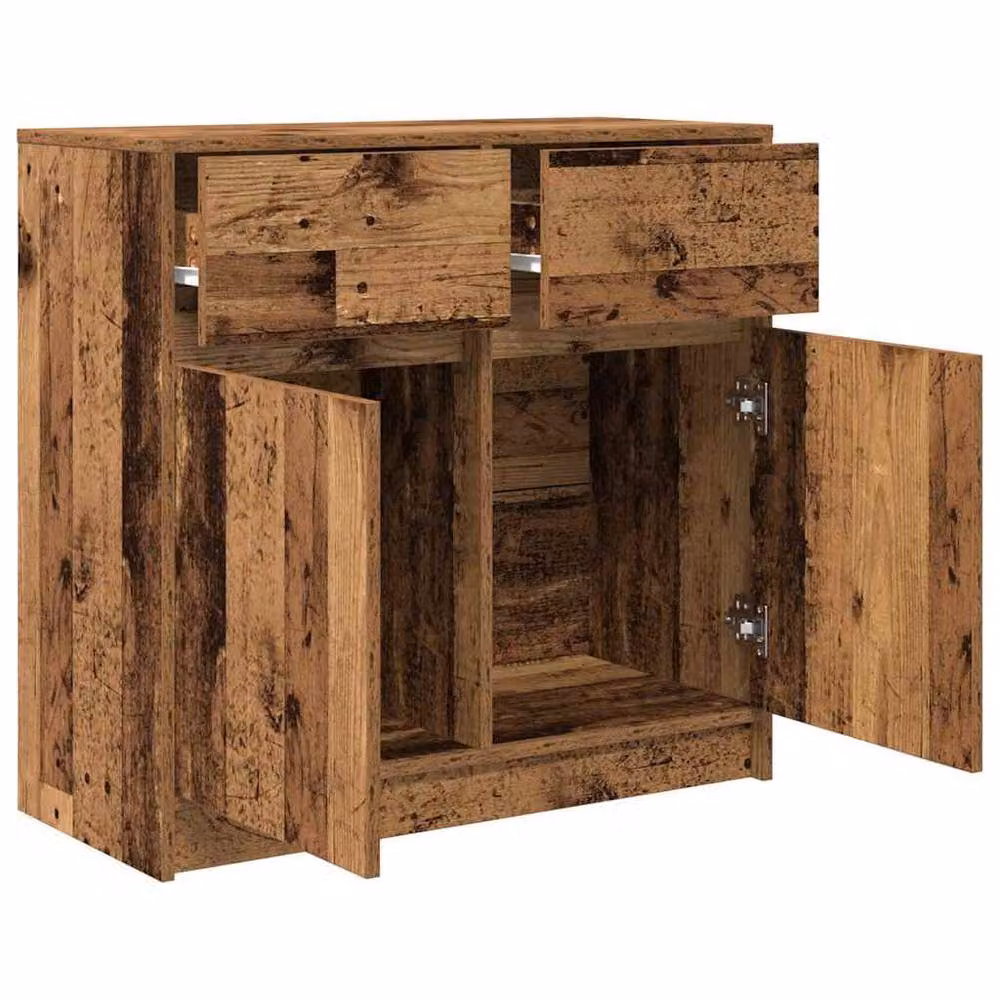 Berkfield Home Rustic Brown Sideboard with Drawer, W/D/H: 80 x 34 x 76 cm – 3