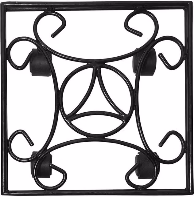 Garden Pride Heavy Duty Square Plant and Pot Caddy in Black, W: 25.5 cm – 1