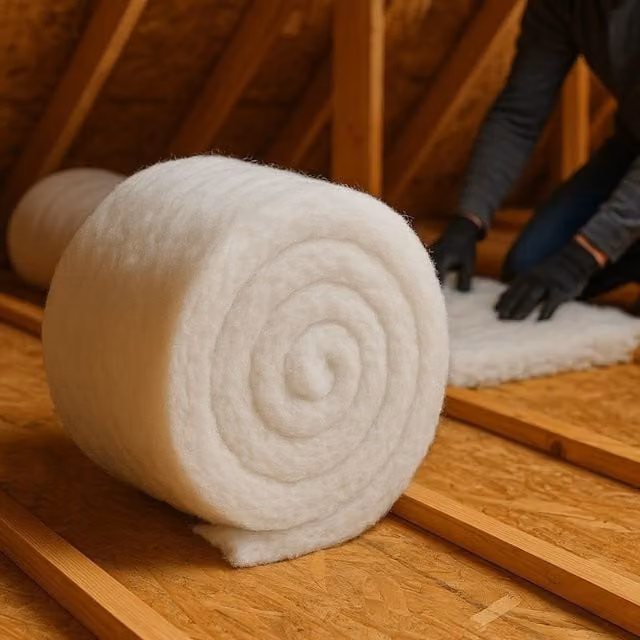 Green Loft Thermal and Moisture Resistant Insulation Roll, White, W: 57 cm, H: 50 mm, L: 5 m