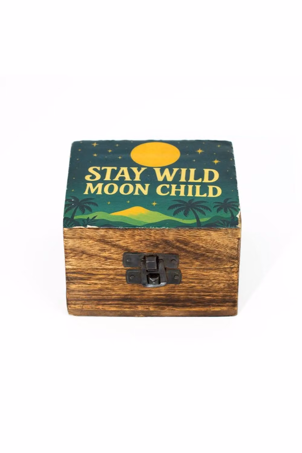 KDMD Stay Wild Moon Child Enamelled Trinket Box in Brown – 2