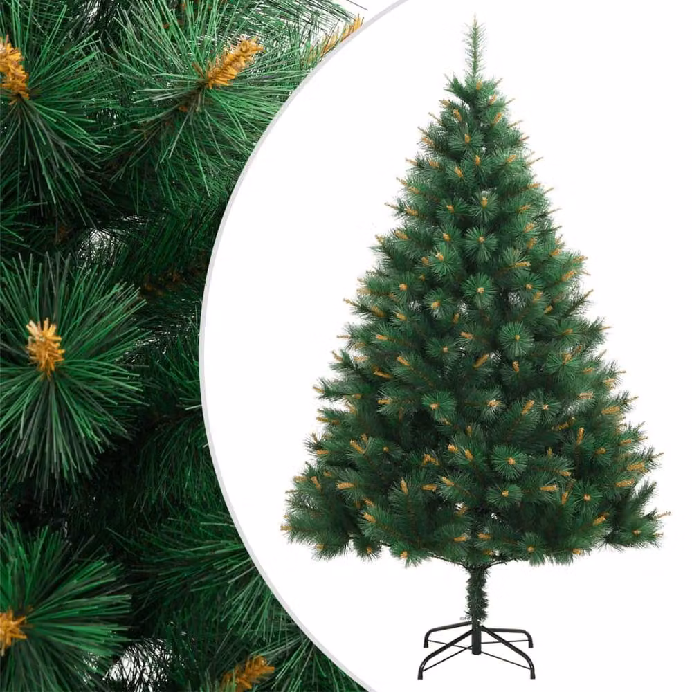 Berkfield Home Beautiful Green Artificial Hinged Christmas Tree with Stand, Height: 210 cm – 2