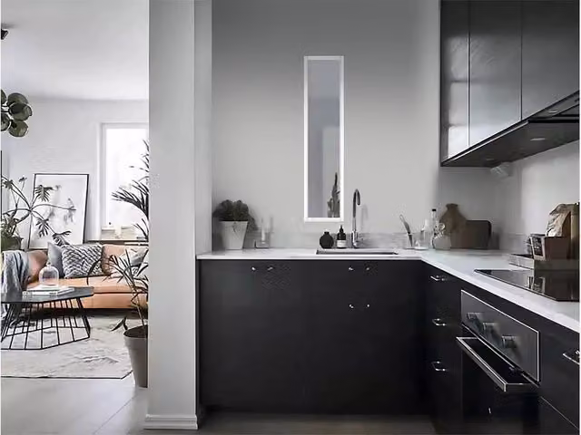 Vente-unique Bayview Powder-Coated Aluminium and Glass Partition, White, W: 130 cm, H: 30 cm – 1