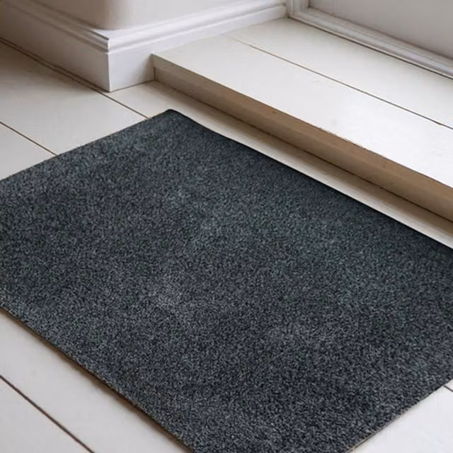 Desire Rugs Non-Slip Absorbent Dirt Trapper Entrance Door Mat in Anthracite Grey