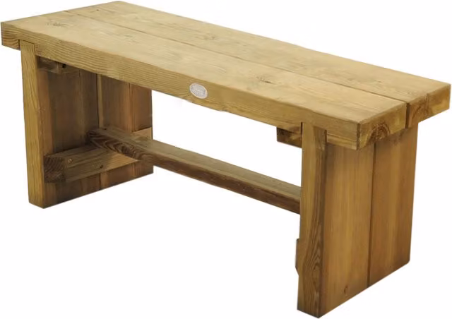 Forest Classic Double Sleeper Bench in Natural Wood, Width: 120 cm