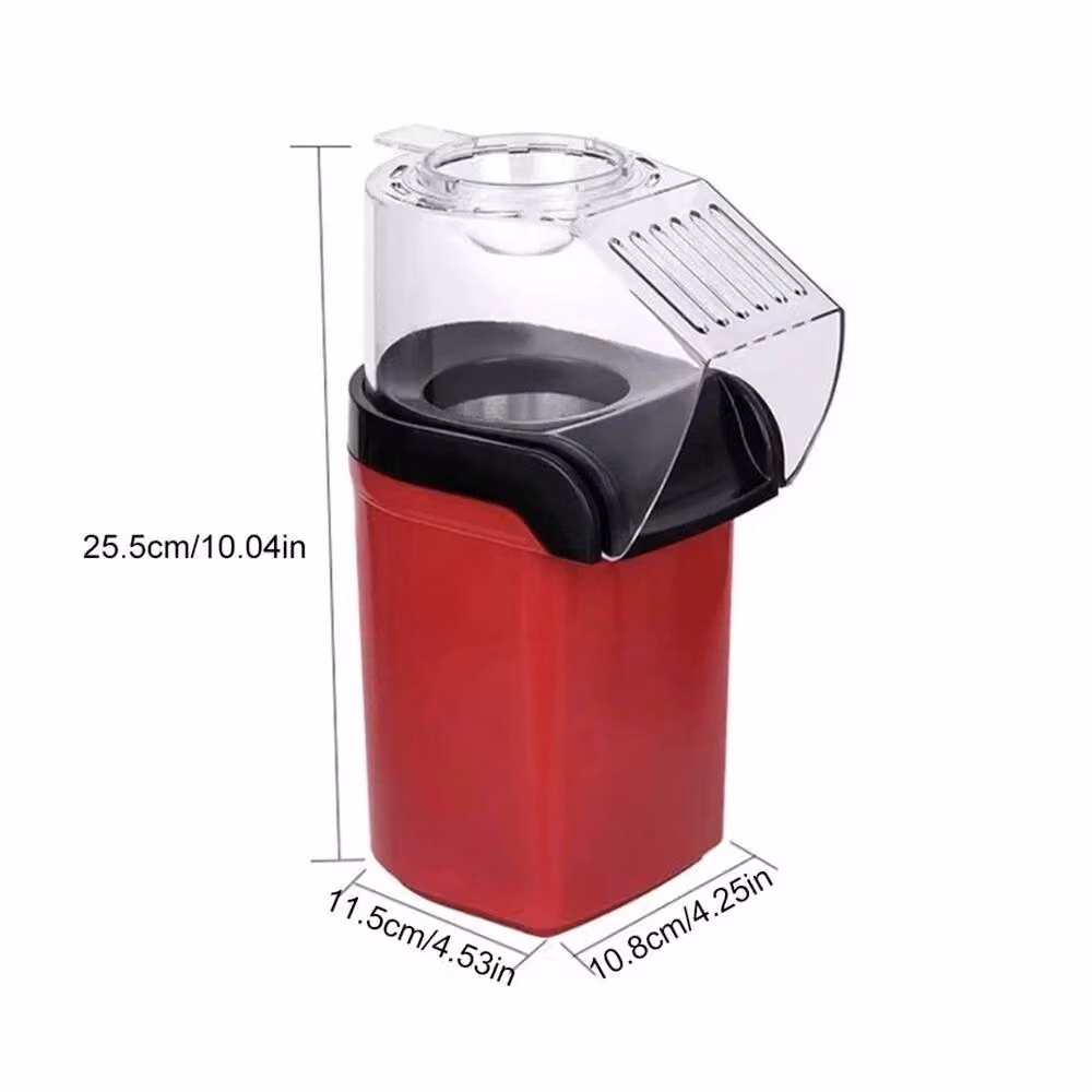 Nordara Hot Air Popcorn Maker Electric Popper 1200W in Red – 2