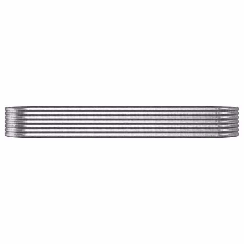 Berkfield Home Garden Powder-coated Steel Raised Bed in Silver, W/D/H: 296 x 80 x 36 cm – 2