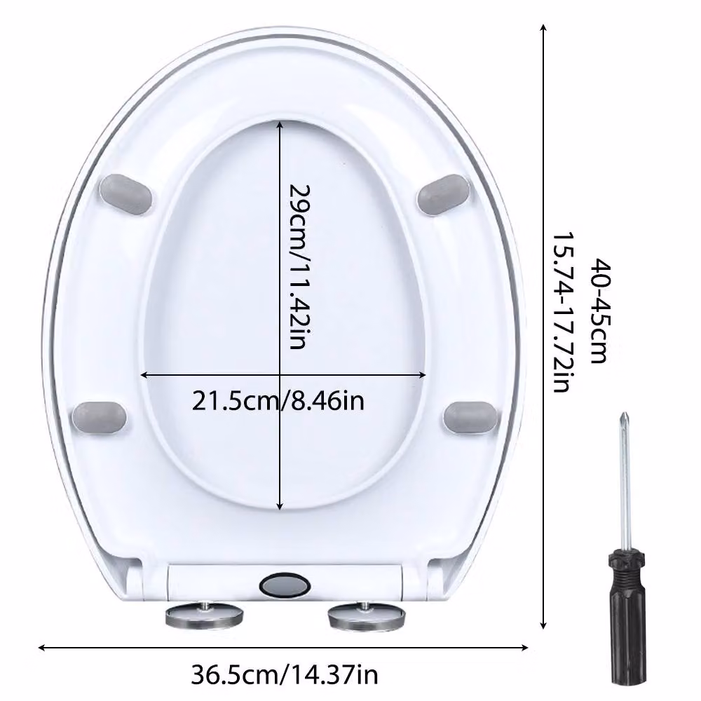 Ventryn White Oval Soft Close Toilet Seat – 2