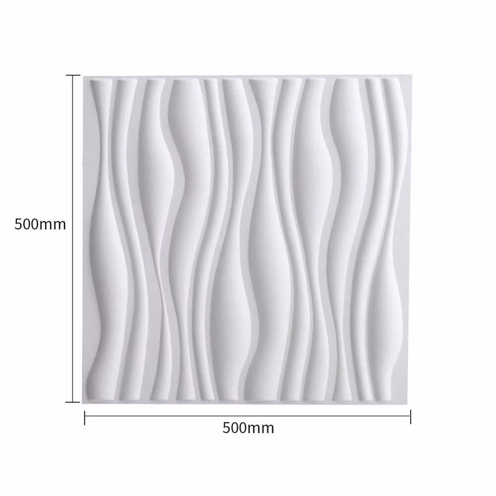 SPETLEK Wave 24x 3D Decorative Wall and Ceiling Tiles in White PVC – 2