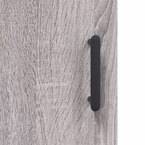 vidaXL Modern Wall Mounted Cabinet with Glass Doors in Grey, W/D/H: 69.5 x 34 x 90 cm – 4