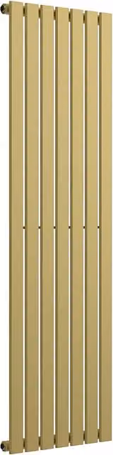Lux Heat Flat Coloured Vertical Steel Radiator in Metallic Gold, H 160 cm x W 49 cm