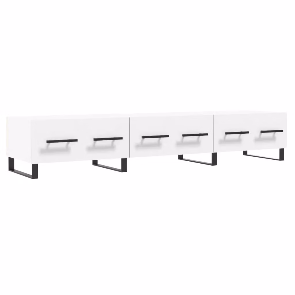 Berkfield Home Modern White TV Cabinet in Matt MDF and Metal, W/D/H: 150 x 36 x 30 cm – 2
