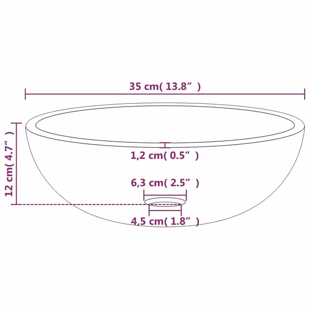 Berkfield Home Black Tempered Glass Basin, W: 35 cm, D: 12 cm, H: 12 cm – 3