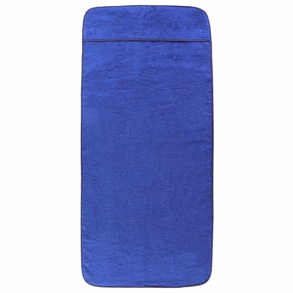 Berkfield Home Set of 2 Quick-Drying Fluffy Beach Towels, Royal Blue, W: 75 cm, L: 200 cm, 400 GSM – 2