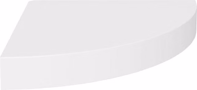 Berkfield Home Durable Floating Corner Shelves, 2 Pack, White, W/D/H: 25 x 25 x 3.8 cm – 1