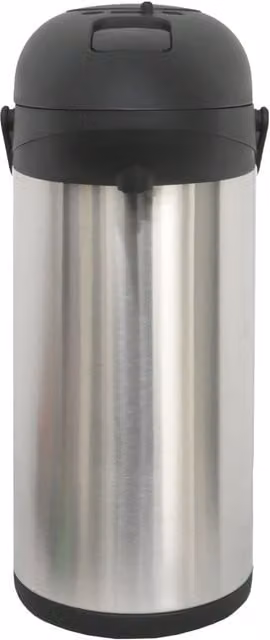 Oypla Stainless Steel Insulated Vacuum Thermal Flask Air Pot Jug in Silver