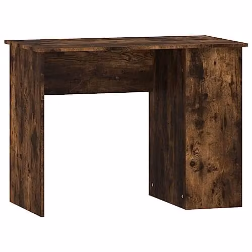 vidaXL Computer Desk in Smoked Oak, W/D/H: 100 x 55 x 75 cm – 1