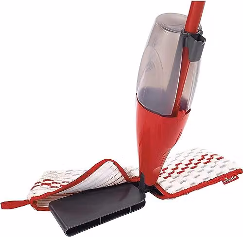 Vileda 1-2 Spray Max Double-Sided Microfibre Mop Refill in Red and Grey – 5