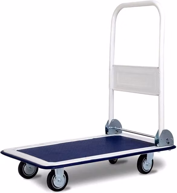 Gymax Silver Steel Folding Push Cart Dolly Hand Truck with 150kg Capacity