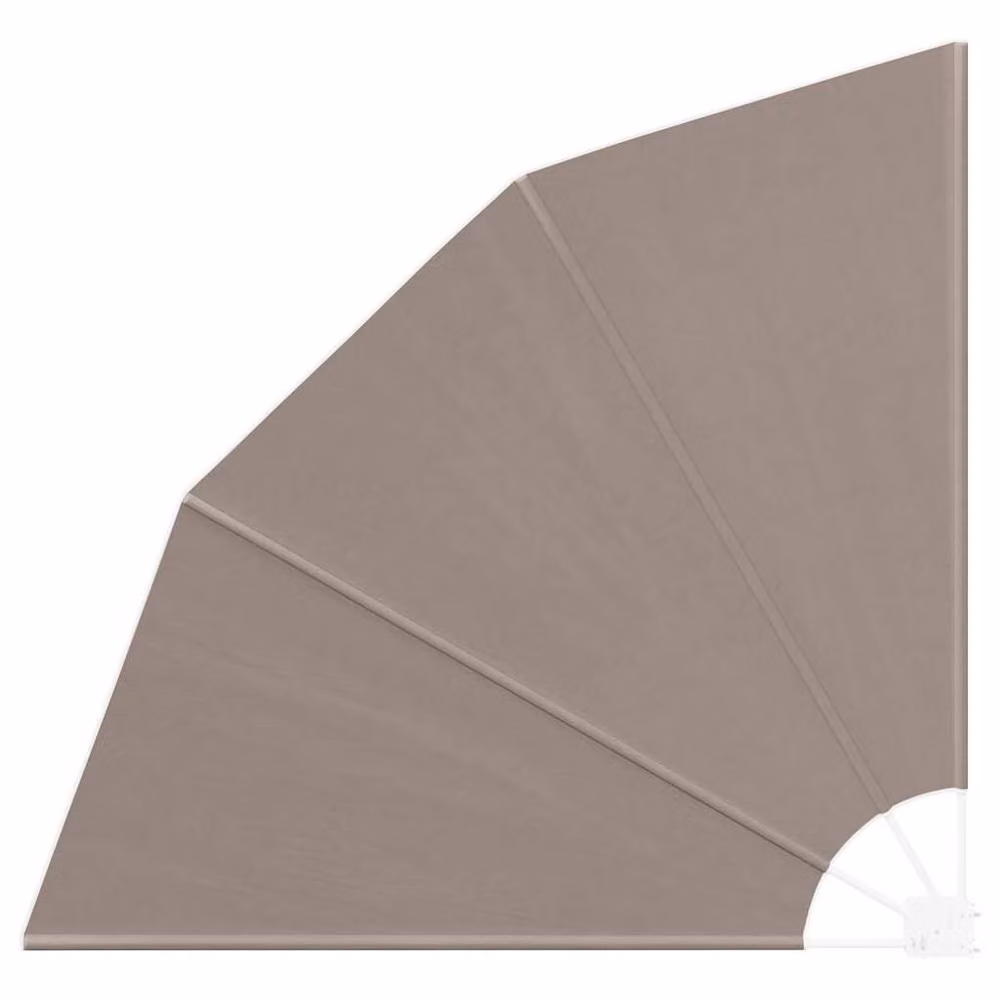 Berkfield Home Modern Folding Manual Balcony Privacy Screen in Beige, W/H: 140 x 140 cm – 2