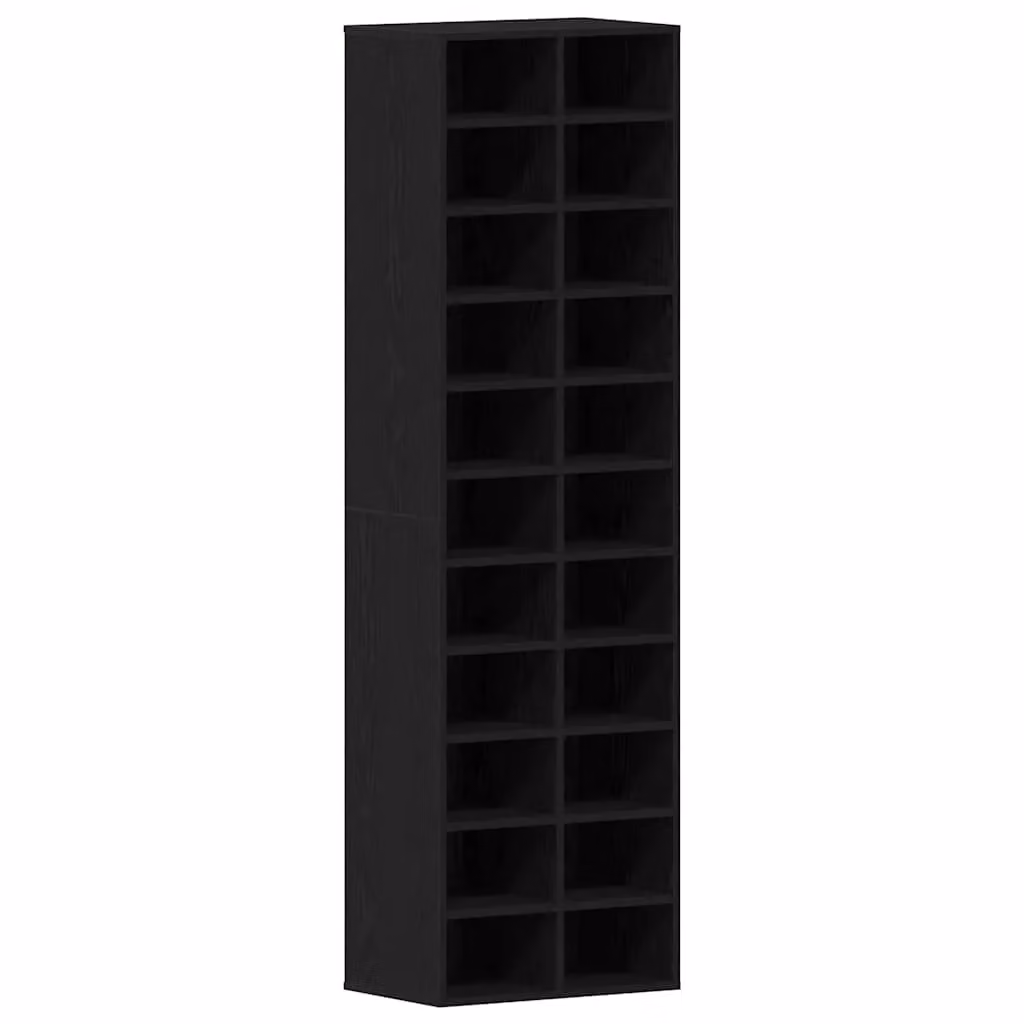 Berkfield Home Black Oak Shoe Cabinet W/D/H: 54 x 34 x 183 cm – 2