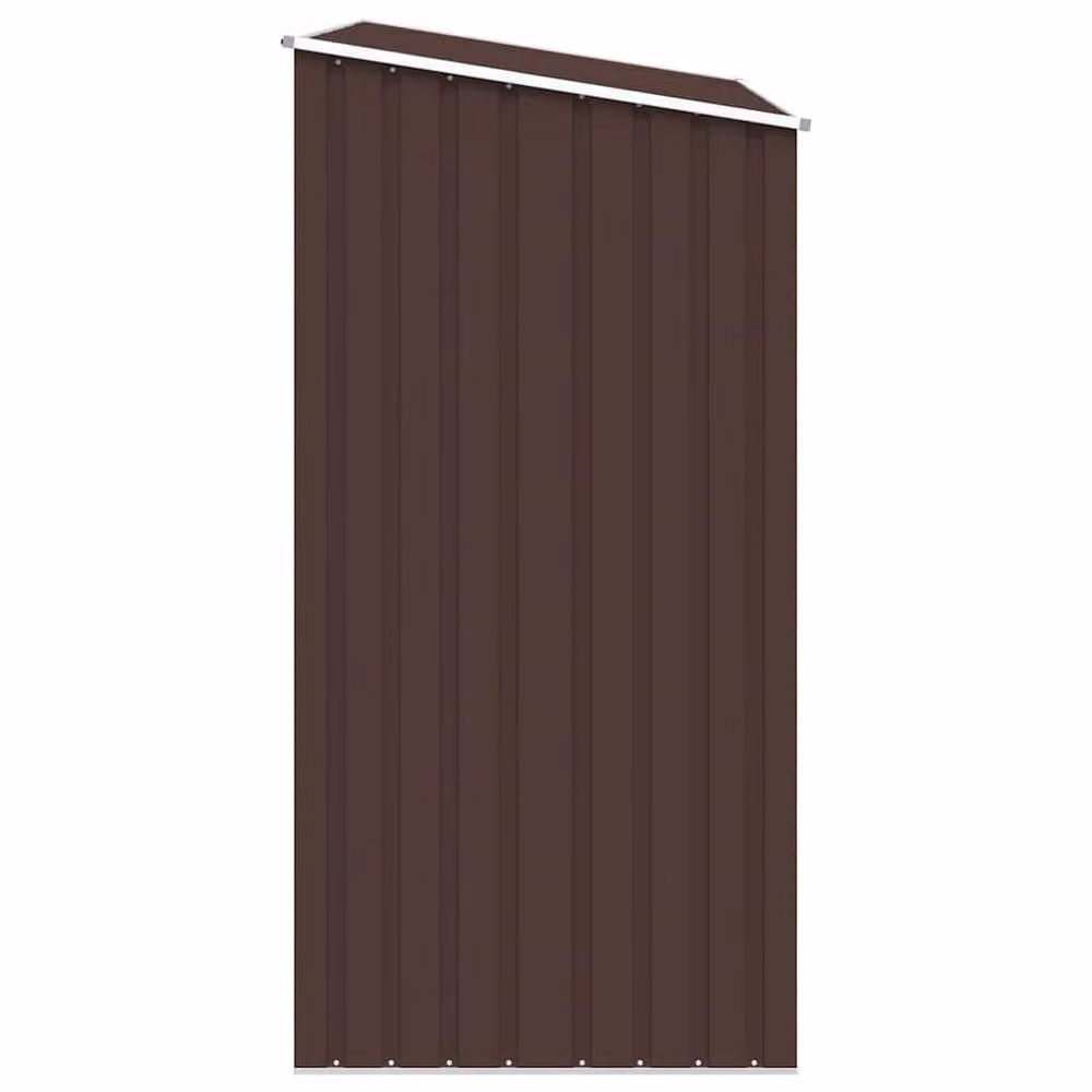 Berkfield Home Durable Garden Firewood Shed in Brown Galvanised Steel, W/D/H: 245 x 98 x 159 cm – 4